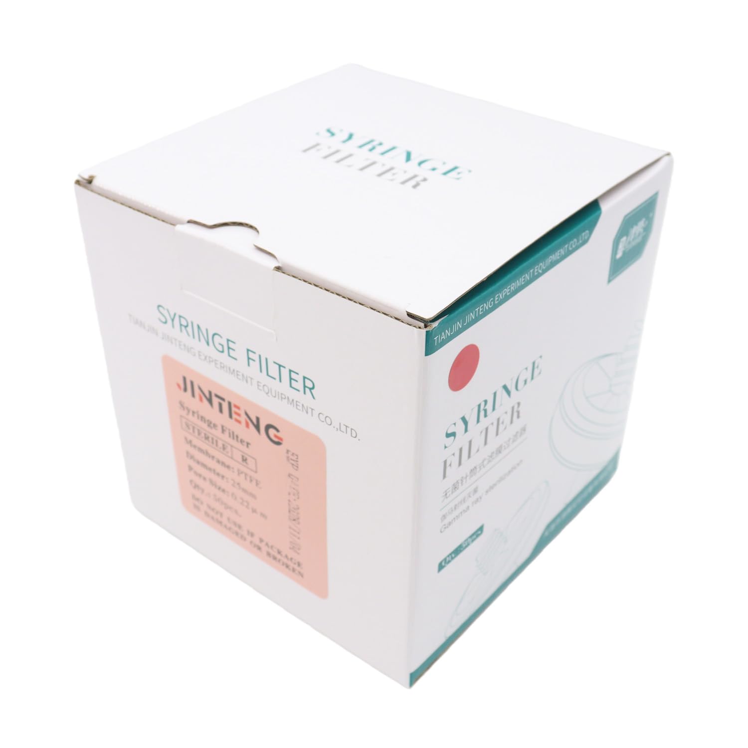 JINTENG PTFE Syringe Filter 25mm 0.22um