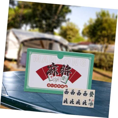 Mini Mahjong portátil para viaje y uso en dormitorio miniatura 7