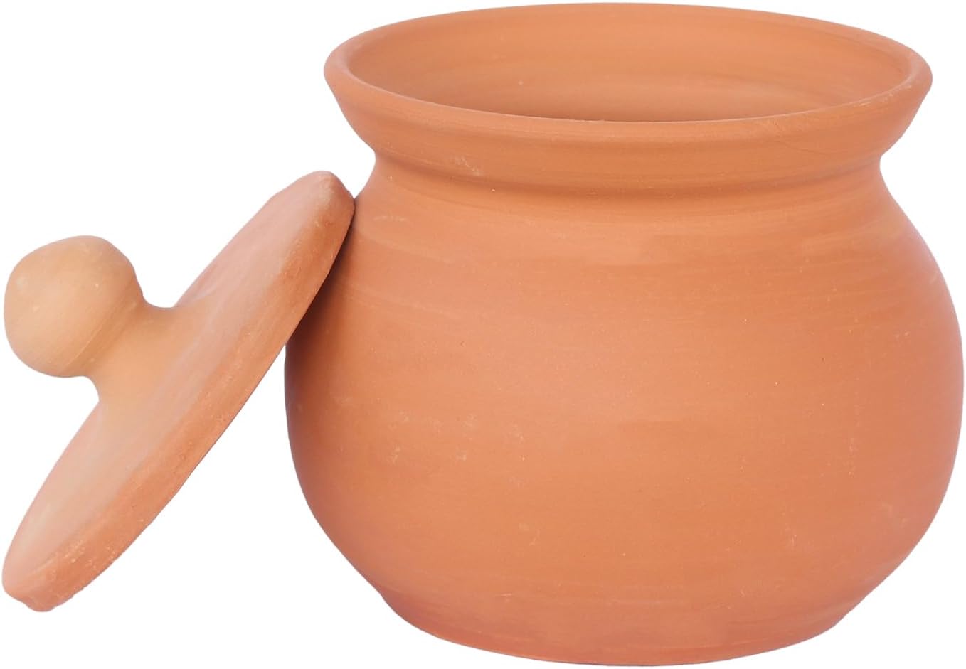 Terracotta Earthenware Curd Handi Natural Earthen Clay Cold Curd Pot 500 ML for Kitchenware Non Toxic Clay Curd Pot Handi