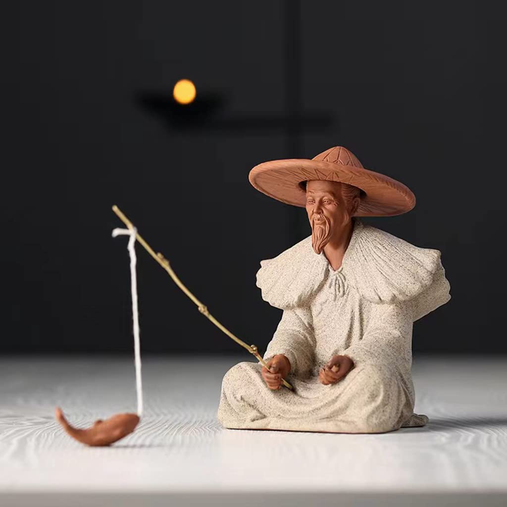 Amazon.co.jp: 太公望の魚釣り おもしろい 置物 オブジェ 開運 仕事運