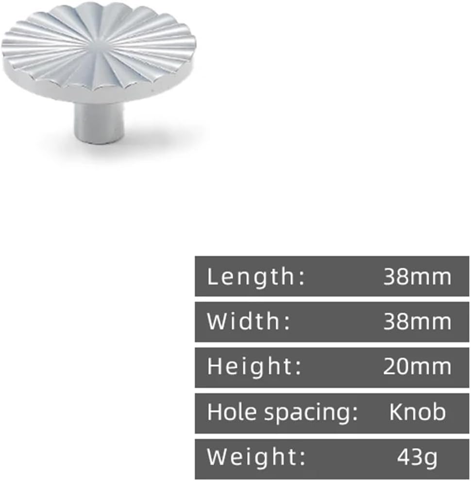 Cream Style Solid Brass Cabinet Pull Handle Furniture Hardware Drawer Silver 1Pcs(5-L-38mm)