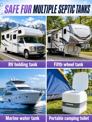 Image of Eazy2hD 50 Packs RV Toilet Treatment, Black Water Holding Tank Deodorizer | Pre-measured Pods, Breaks Down Waste & RV Toilet Paper, Reduces Odor. Prevents Clog. For Marine Holding Tank, Lavender scent