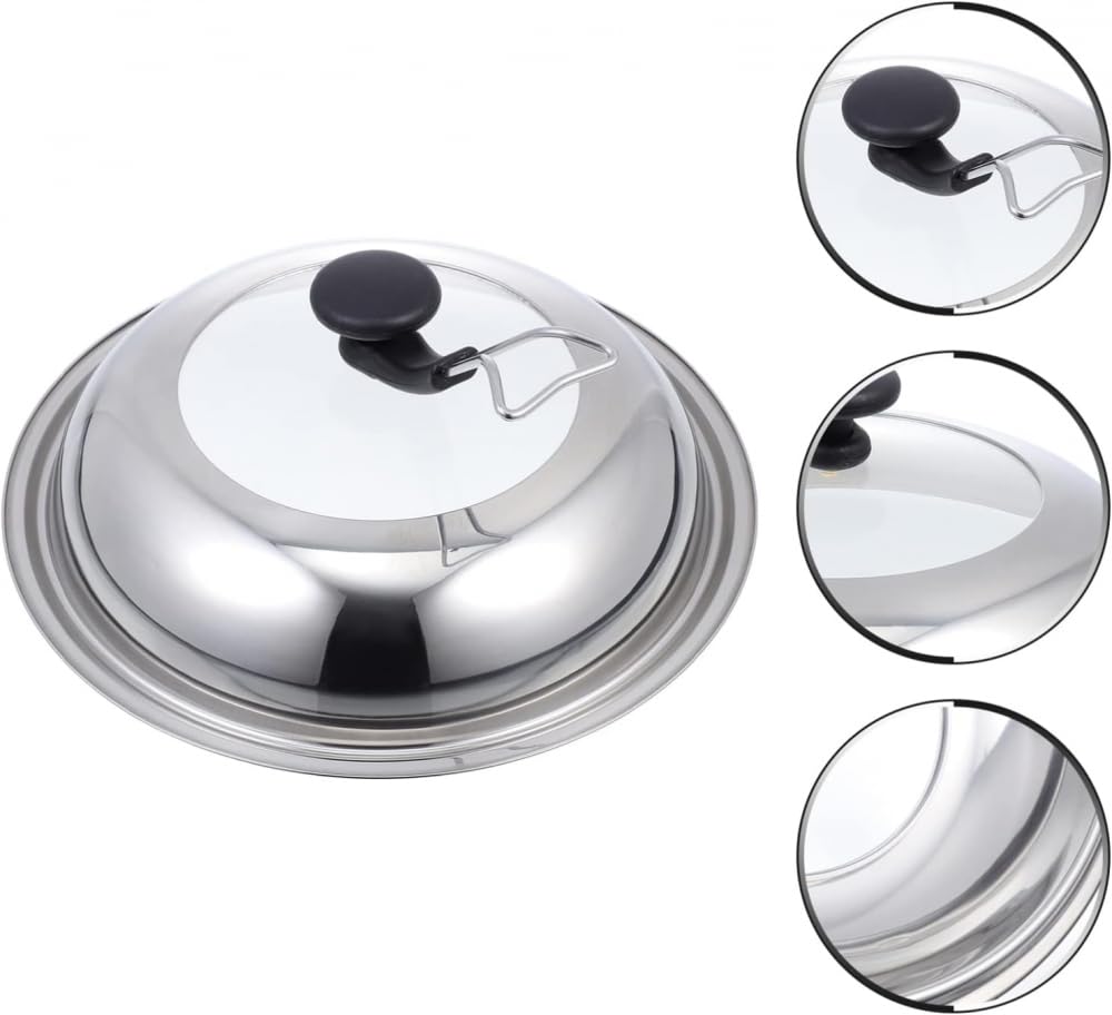 Topfdeckel Kochtopf Deckel Bratpfanne Abdeckung Universal Kochgeschirr Deckel Sichtbarer Bratpfannendeckel Kochtopf Deckel Ersatz für Töpfe Pfannen und Skillets-42CM