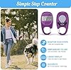 Simple Pedometer for Walking, Accurate Step Tracker with Carabiner, 3D Step Counter for Men Women Seniors - Purple