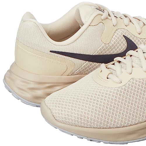 Image of Nike Revolution 6 NN-Oatmeal /Gridiron-Oxygen PURPLE-DC3728-101-13UK