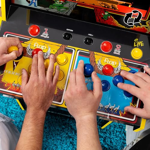 Image of ARCADE1UP Rampage /Joust Deluxe Arcade Machine, Includes 14 Classic Midway Games with WiFi Leaderboards, Light-Up Marquee & Redesigned Cabinet