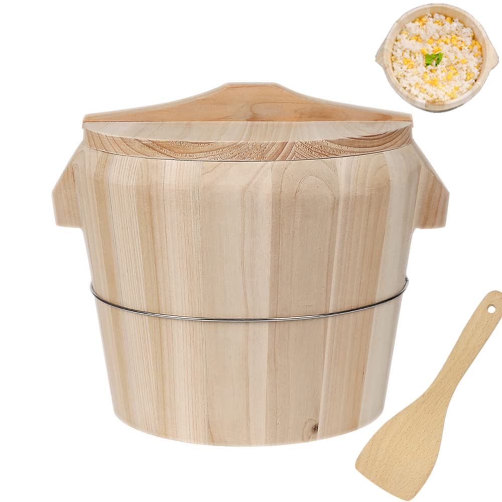 Amazon | もち米蒸し器 寿司桶 木製蒸し器 業務用 もち米を蒸す