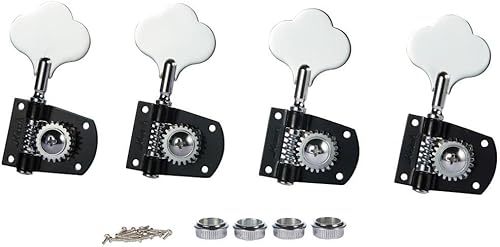 Miniatura 36 de Cloverleaf - Afinadores de guitarra para bajos, para zurdos, 4L, cabezales de máquina de afinación de bajos, clavijas de afinación de graves