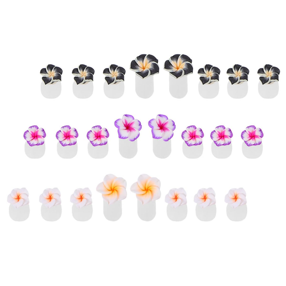 WRITWAA 24 pcs Flower Silicone Toe Separators Decorative Nail Polish Spacers for Manicure Easy to Use Reusable for Home Salon Nail Art