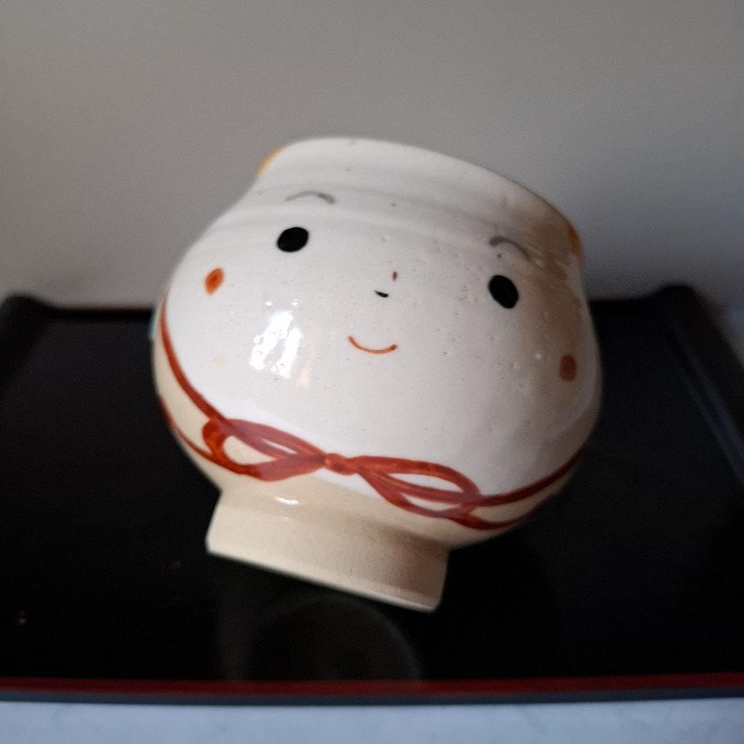 赤リボン5月人形抹茶椀 清水焼京焼 深山 茶道具 端午の節句鯉のぼり人形