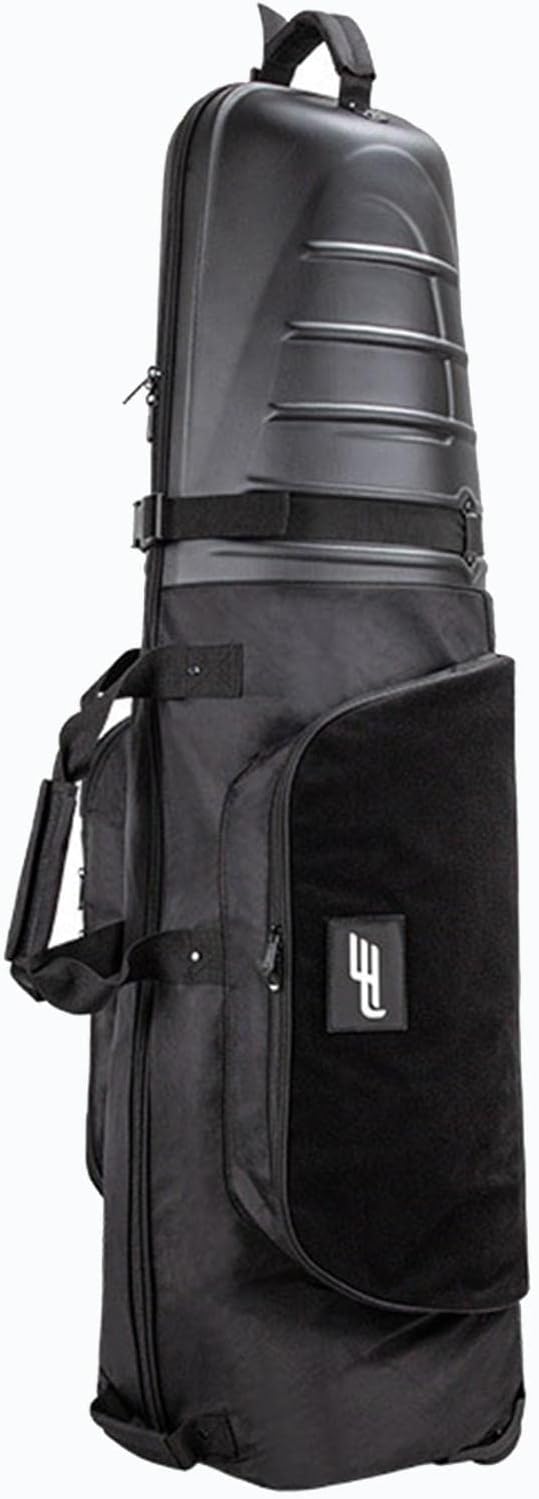 Black Golf Travel Storage Bag, Hard Shell Top, Easy to Maneuver