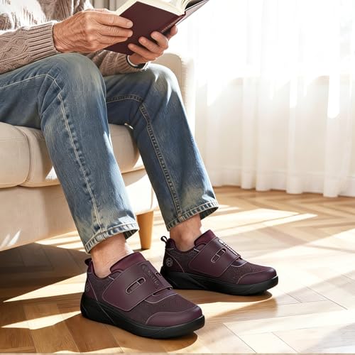 Image of Sisttke Women's Diabetic Shoes Wide Toe Box Slip-On Shoes | Elderly Footwear for Swollen Feet, Edema, Neuropathy & Foot Pain Relief