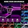 Goodream Interior Car Strip Lights, USB Music Sync Multicolor Multiple Modes LED Fiber Optic Light Ambient Neon Wire Lighting Kits for Sedan Truck SUV Accessories Center Console Dashboard #2