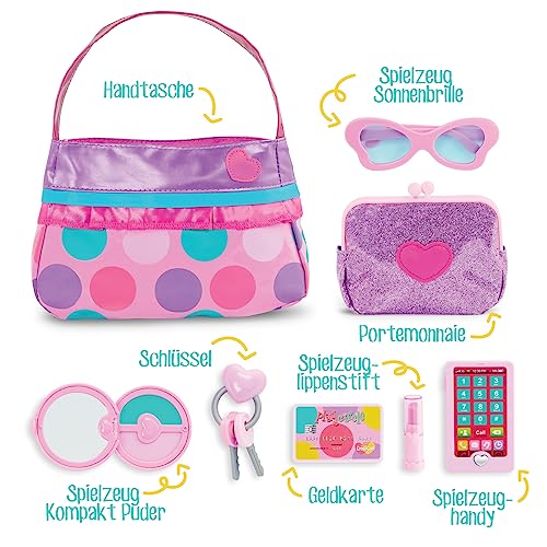 Battat - Prinzessin Handtasche Set - Make-up & Beauty Set für Kinder - Dress Up Fashion Zubehör - Vorgetäuschtes Spiel - Spielzeug für Kinder - 3 Jahre +