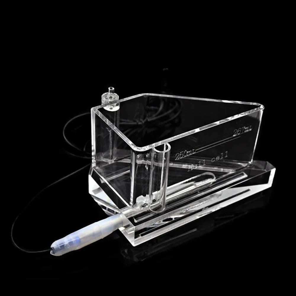 Équipements et fournitures de laboratoire Cellule Hull (cuve à régulation thermostatique) de 267 ml, équipement test placage avec résistance thermique