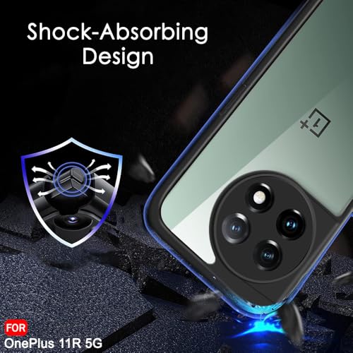 Image of TheGiftKart Hybrid Shockproof Back Cover Case for OnePlus 11R 5G | Camera Protection Bump | Hard Back Cover Case for OnePlus 11R 5G (PC & TPU, Transparent Clear Back, Black Sides)