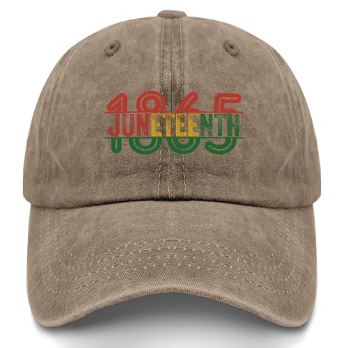 Junenth Boys Girls Kids Bruhs It's Junenth 1865 Hats for Mens Vintage Washed