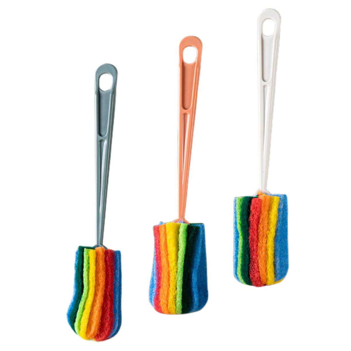 COLLBATH 4 Sätze Reinigungsbürste Reiniger Waschen Wiederverwendbare Spüle Griff Flasche Scheuerbürste Für Reinigungsbürste Reinigung Tasse Bürste Haushaltsreinigung Saubere 3 Stück * 4