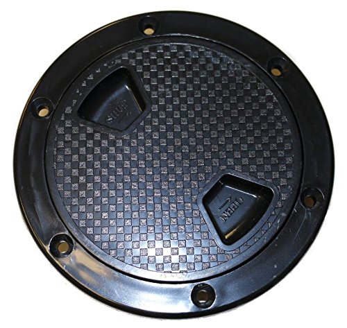 SEAFLO 8" Black Boat Round Non Slip Inspection Hatch w/Detachable Cover