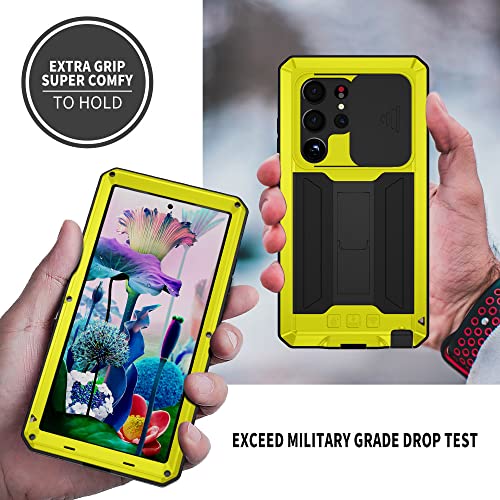 Protection Samsung S23 Plus jaune intégrale heavy duty antichoc avec stand