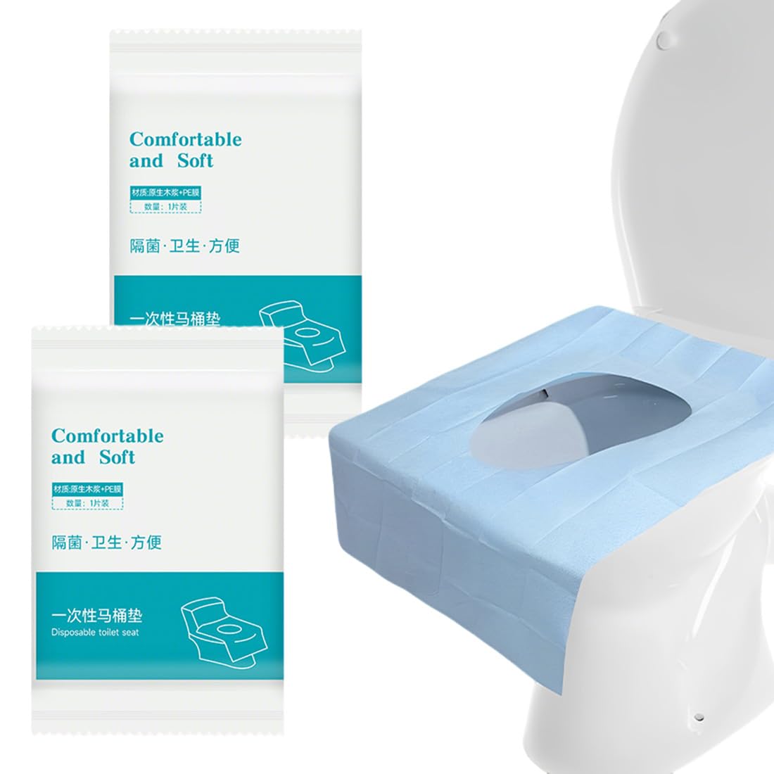 Copriwater Usa e Getta 20 Pezzi per Servizi Igienici Pubblici, Campeggio e Viaggio