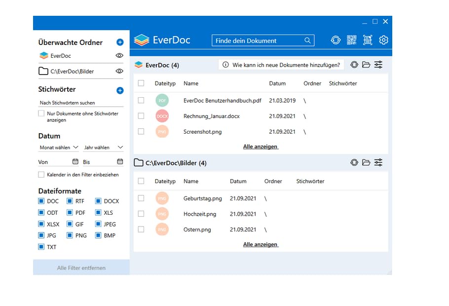 EverDoc 2025, Dokumentenverwaltung inkl. OCR Erkennung, Aktivierungscode per Email