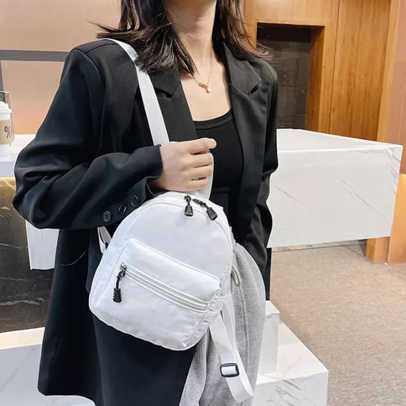 Women’s Lightweight Mini Rucksack - Waterproof Small Backpack for Travel & Daily Use(White)4