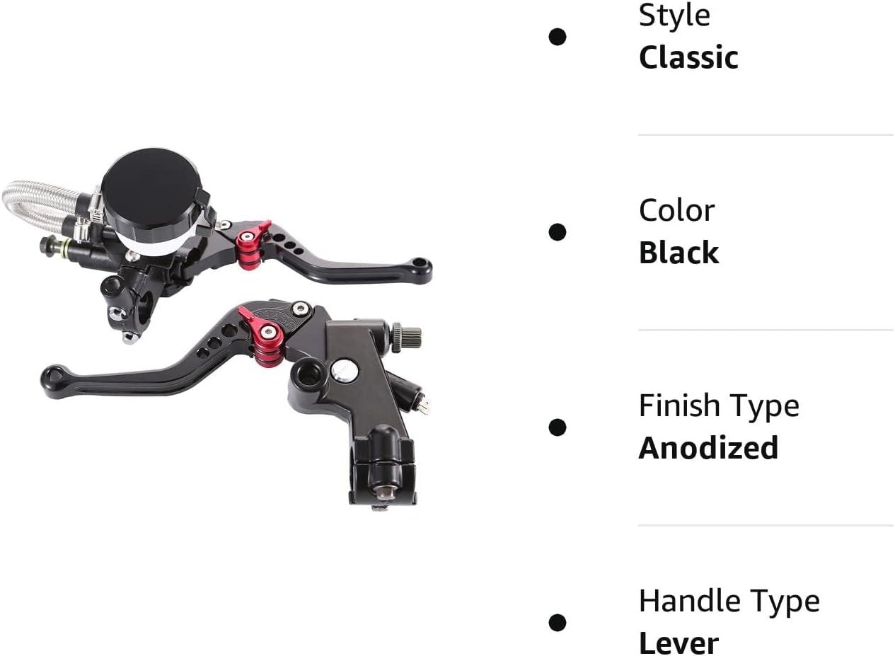 Heart Horse Universale moto pompa freno anteriore frizione leva di regolazione per sport bici/moto da strada/scooter/Dirt bike con manico standard 7/20,3 cm 22 mm bar.