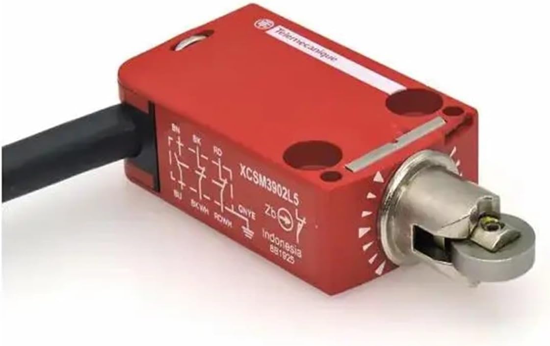 XCSM3902L5 Safety Door Switch Metal Roller Travel Limit Switch Waterproof and Oil Proof with 5-Meter Cable XCSM3902L5