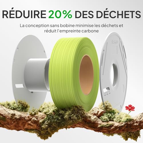 Filament PLA ELEGOO blanc et violet 1kg pour impression 3D FDM de précision - 2