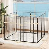 PawHut 8 Panels Heavy Duty Dog Playpen with Door Indoor Outdoor, 100cm High - Image 7