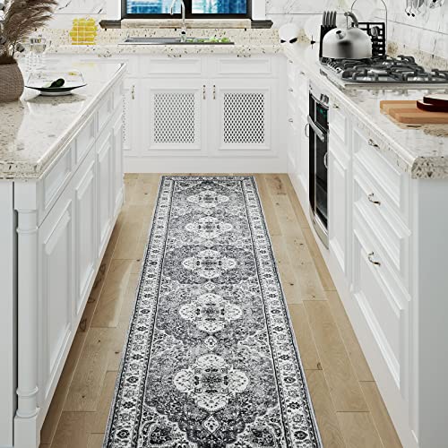 Area Rug 2X10 Runner Rug For Hallway Washable Indoor Soft Rug Persain Print Retro Accent Rug Foldable Non Slip Floor Mat Living Room Bedroom Dining Room Kitchen #TOP1