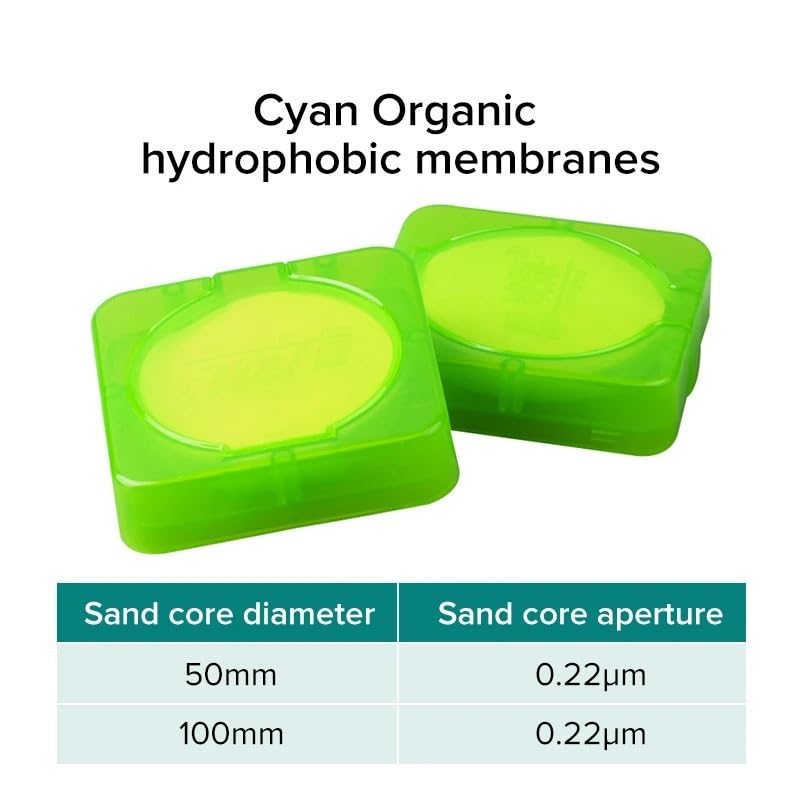 Water Microfiltration Membrane Microporous 0.45um 0.22um Organic Microfiltration Membrane Diameter 50mm 100mm(Water 100mmx0.22um)