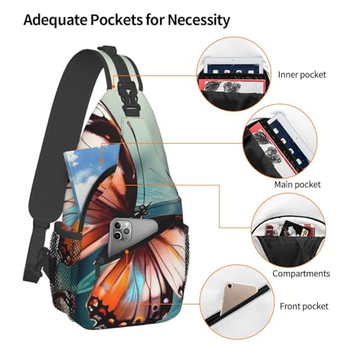 Bolso cruzado para pecho estilo sling deportivo negro miniatura 4