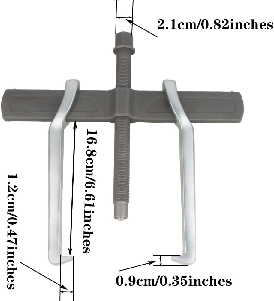 2-Jaw Gear Puller, 12 Inch 2 Claw Gears Puller for Removal of Pulley Flywheel Bearing, Puller Tool Separate Lifting Device