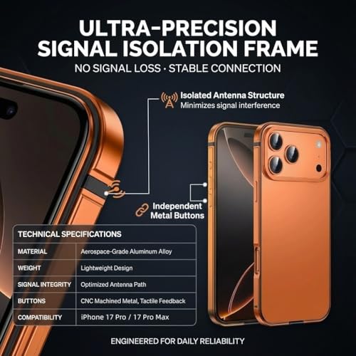 Coque aluminium iPhone 17 Pro Max cadre silicone souple anti-choc et gris - 7