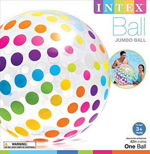 Intex Jumbo Inflatable Big Panel Colorful Giant Beach Ball (Set Of 4) | 59065Ep #TOP3