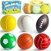 Billeeit Mini Sports Balls Set for Toddler 1-3, Sports Bag for Kids, Include 1 Each of 3.5″ Foam Soccer, Tennis Ball, Basketball, Football, Baseball, Volleyball, Fun Baby Ball Toys, Set of 6