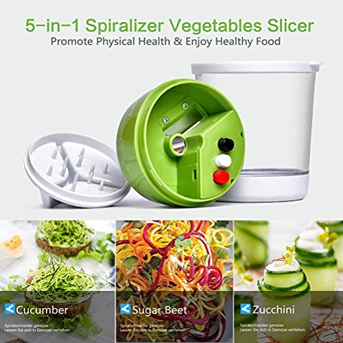Vegetal Cortador Espiral Manual con 4 Modos de Corte miniatura 3