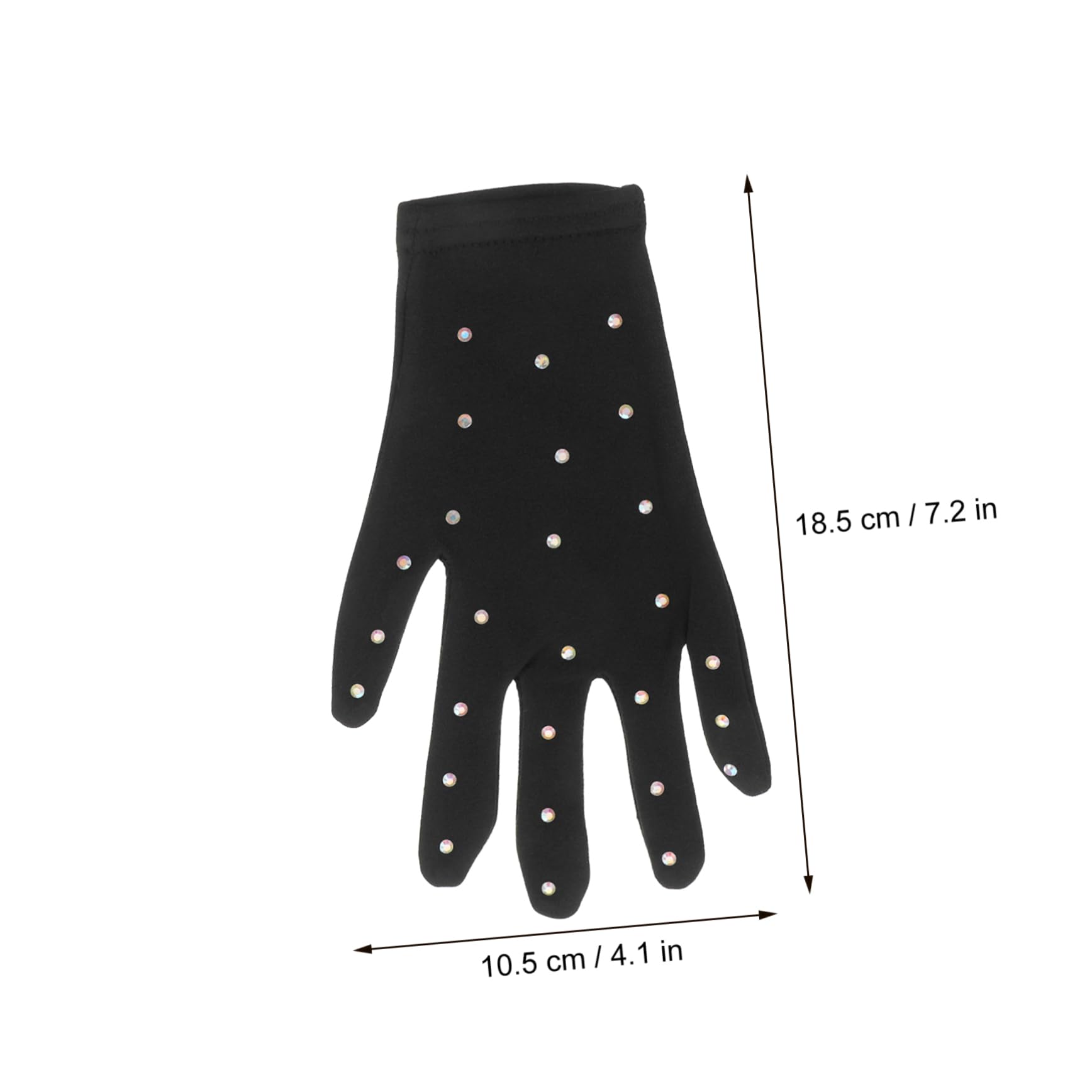 PartyKindom 5paare Glitzernde Eiskunstlaufhandschuhe Mit Strass Für Partys Und Bühnenaufführungen Atmungsaktive Und Bequeme Skating-Handschuhe Für Mädchen Und Frauen Schwarz