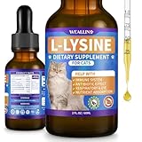 L-lysine Supplement for Cats, Immune Support for Cats, Support for Feline Respiratory, Sneezing, Runny Nose, Eye Function, Helps Strengthen Natural Defenses, Chicken Flavor, 60 ml/2 Fl Oz