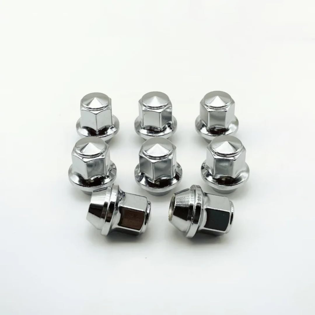 Nakrętki do Kół dla Forda Mustanga Edge, 10 szt. nakrętek kół M14x1,5, 21mm, sześciokątnych, 37mm, srebrnych