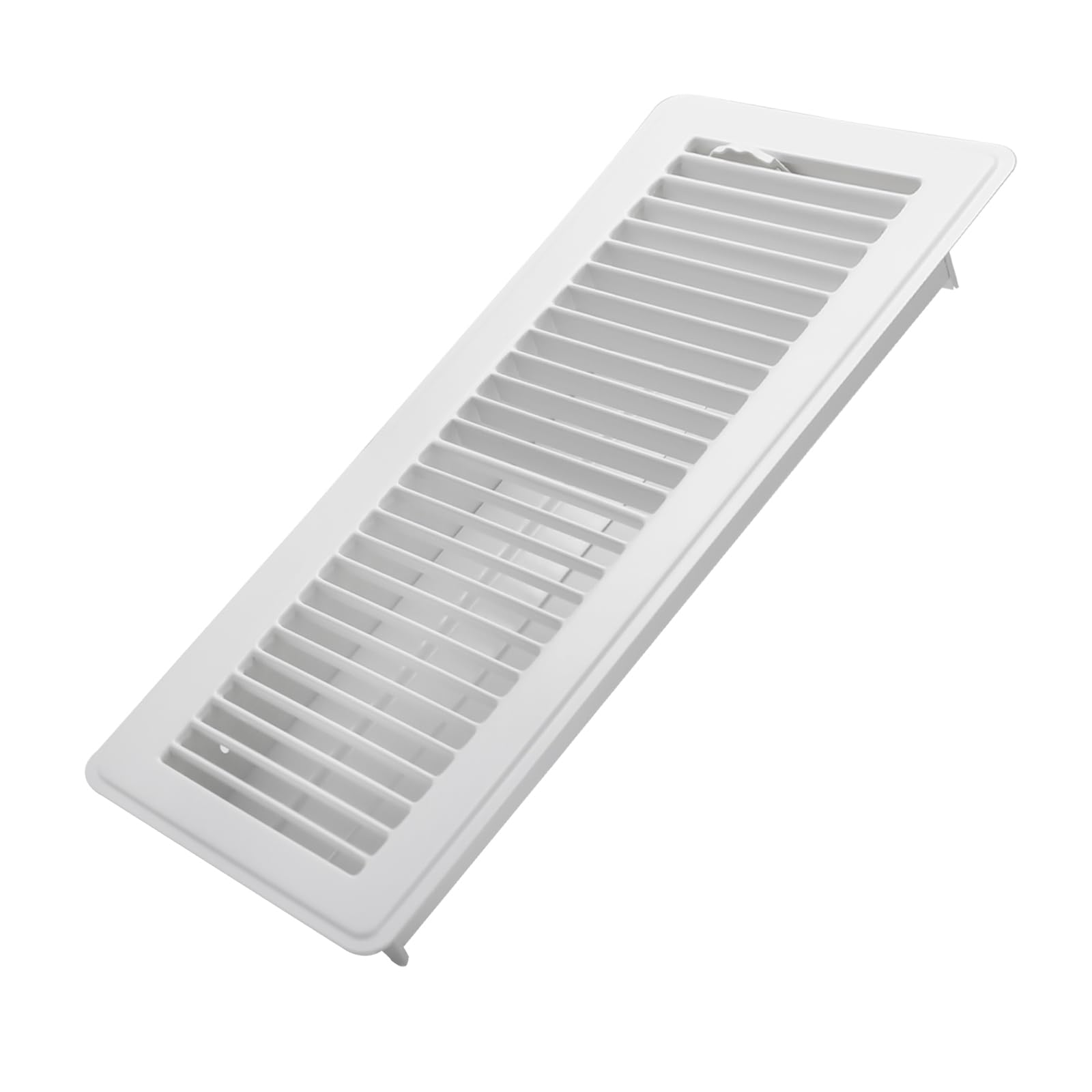 Photo 1 of Howeall 4x14 Inch Floor Register - Heavy Duty Steel Walkable Floor Vents - Easy Adjust Air Supply Lever - Vent Covers for Home (White)