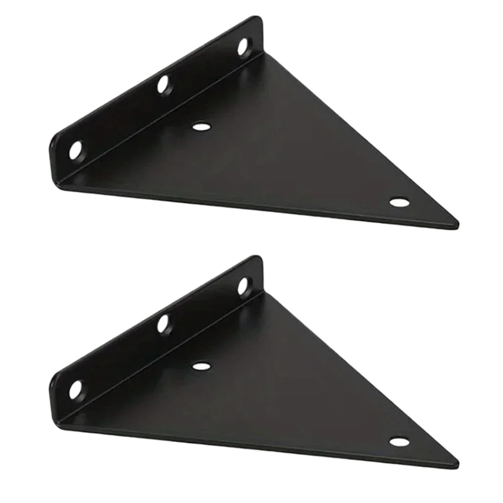 Irfhdcx 2Pcs 14Cm Black Shelf Bracket 1Pair Retro Bathroom Shelf Bracket Triangle Metal Suspension Shelves Brackets Kitchen Folating Wall(2Pcs 14Cm Black)