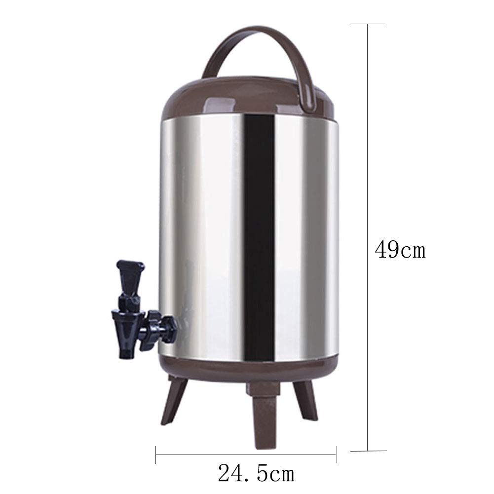 Distributeur De Boissons Isotherme 10L – Acier Inox, Robinet, Pour Camping, Fêtes, Restauration - 12
