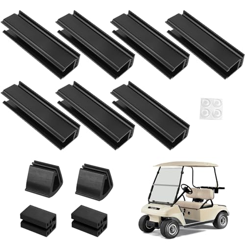 Cartalia Golf Cart Windshield Retaining Clips Kit for 1982-Up Club Car DS / 1985-2006 Yamaha G2 G8 G9 G14 G16 G19 G22 7+2+2 Windscreen Mounting Sash Window Short Clips Universal Fit 1x1 Struts Rail