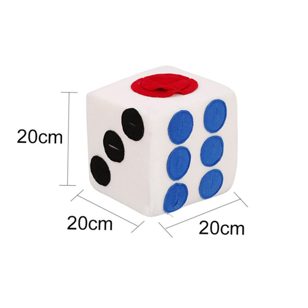 Toddmomy Distributeur De Croquettes Anti-étranglement pour Animaux Jouet Olfactif Forme De Dé Alimentation Lente pour Chien