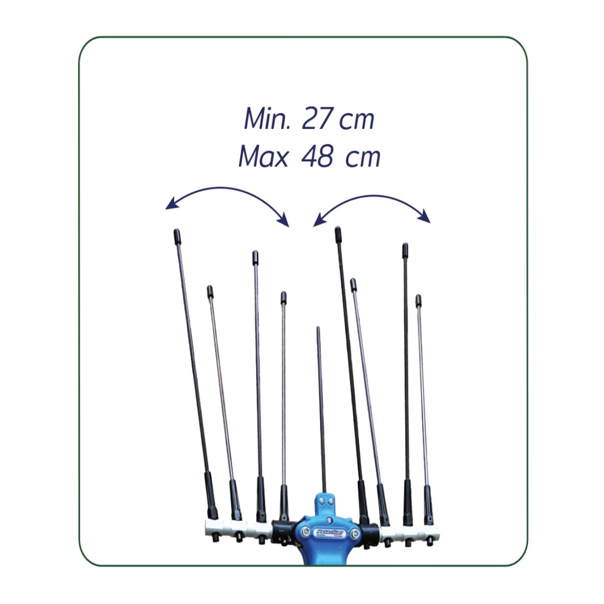 PATERLINI Abbacchiatore Elettrico Professionale per Raccolta Olive 12V - Scuotitore Raccogliolive Elettrico Leggero e Potente - Raccolta Olive Veloce (OLIVELOX BA3 - Asta TELESCOPICA Mt. 2.25-3.15)