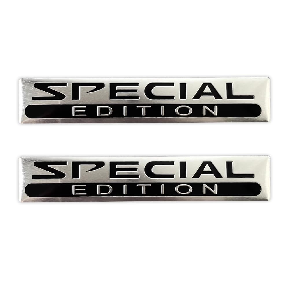 WENINETIES 2PCS Metal 3D Car Body Badges Sticker for VW Rline GTI BORA GOLF TOUAREG JETTA PASSAT Polo SR32 TIGUAN T-ROC, Trunk Fender Emblem Decal Accessorie,Emblem Logo Sticker Decoration Sticker