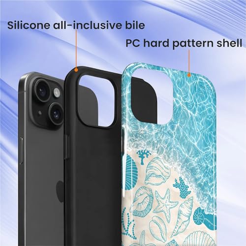 Coque côtière d'été pour iPhone 15 esthétique plage et mer - 3